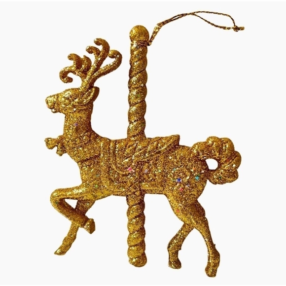Mr. Christmas Other - Vintage Gold Glitter Reindeer Christmas Ornament Holiday Xmas Tree Decor